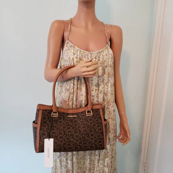 NWT CALVIN KLEIN Logo Satchel.
